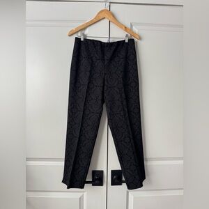 Elliot Lauren Black Paisley Pull on Pants Sz 10